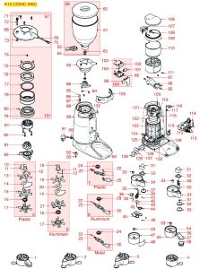 Compak - Grinder Assembly - K10 Conic WBC