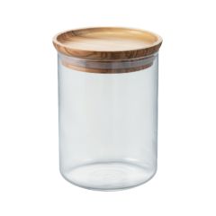 Hario Simply Glass and Olive Wood Canister 