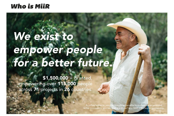 MiiR – Design Forward. Generosity Driven. 